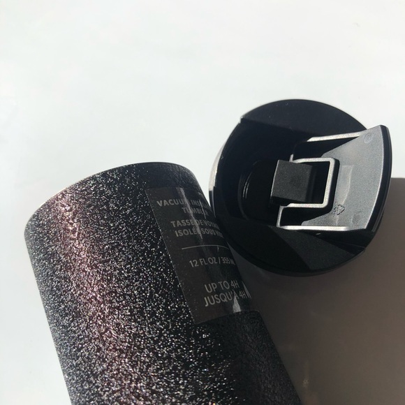 STARBUCKS BLACK GRANITE SPARKLY INSULATED TUMBLER 12OZ. - Picture 6 of 8